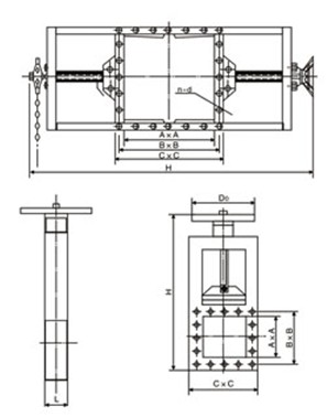 方型闸板阀